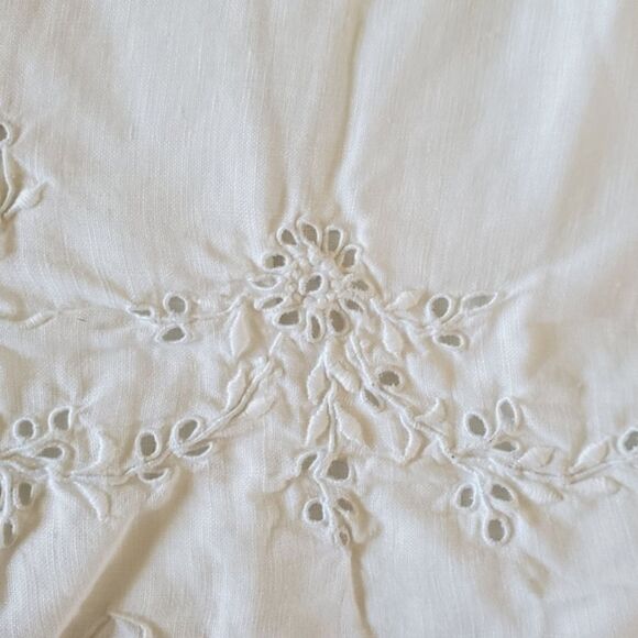 Vintage Large Embroidery & Eyelet Work Open Ended Pillow Cases 35 X 21 - Picture 5 of 9